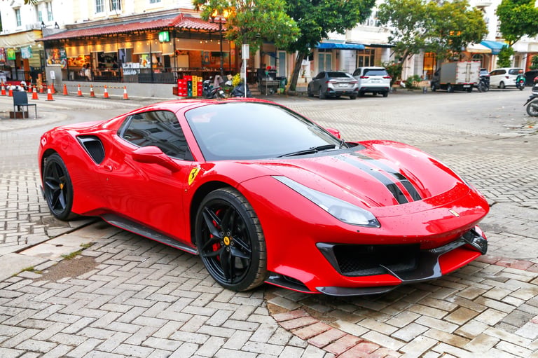 Red Ferrari 488 Pista Spider